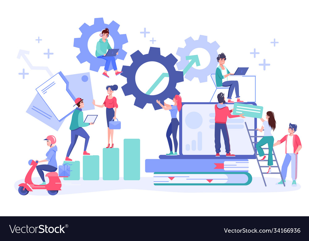 Business workflow project management teamwork
