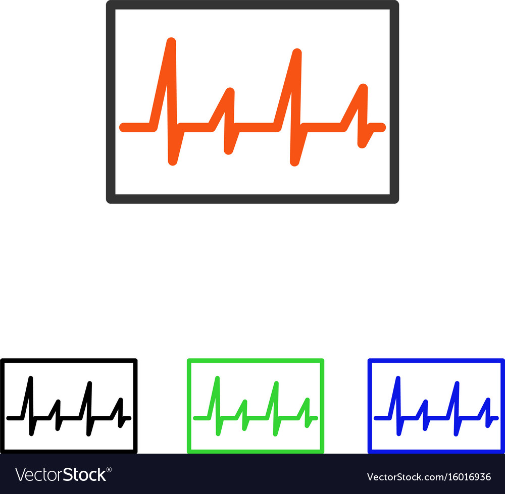 Cardiogram flat icon