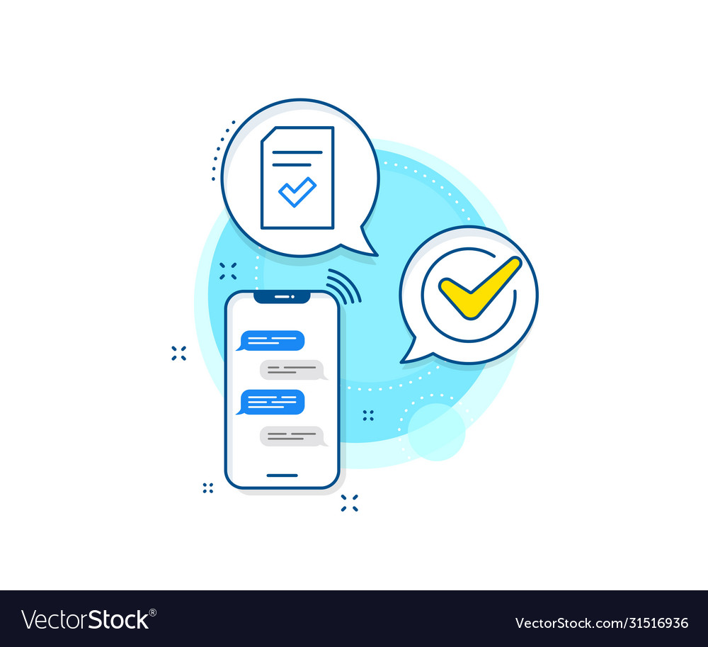 Checked document line icon file sign