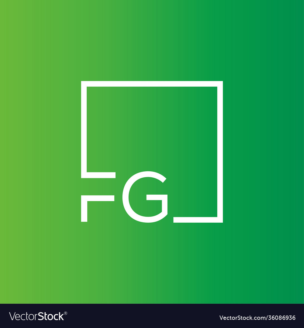 Creative initial letter fg square logo design