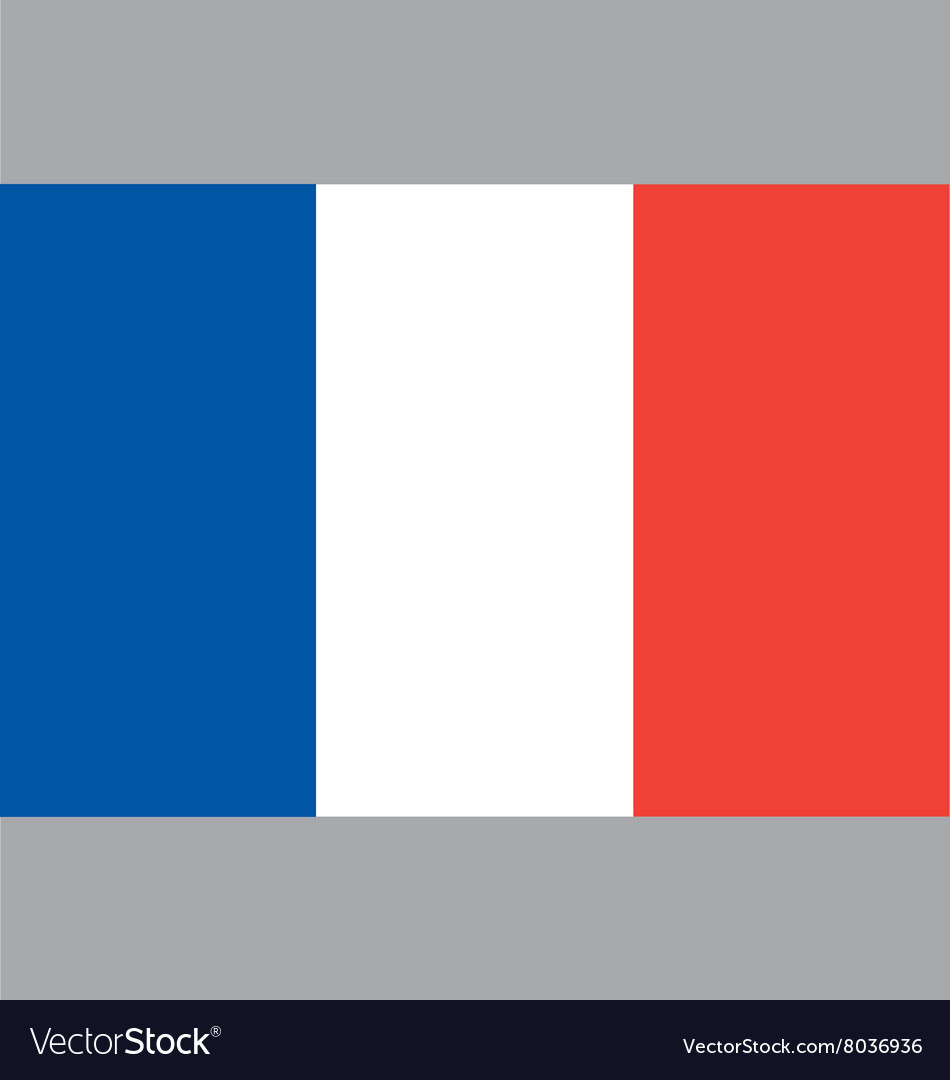 France flag with standard proportion color mode