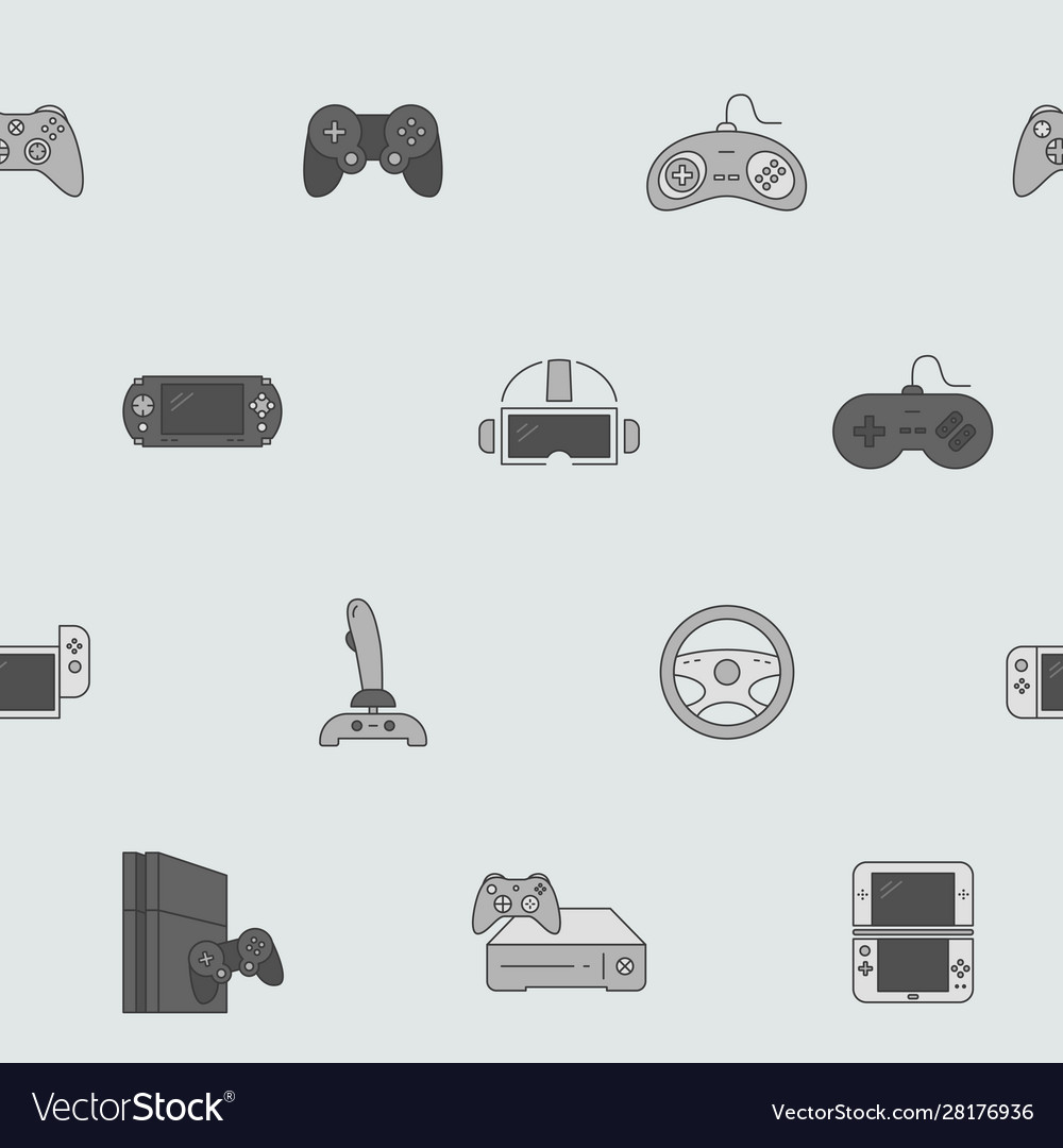 Gamepad and game console background 04 vector image Gamepad and game console background 04