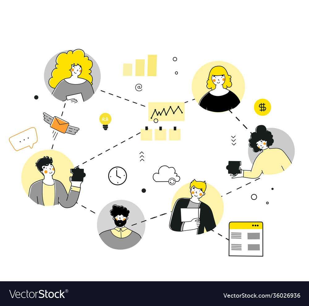 Infographic project manager for web design flat