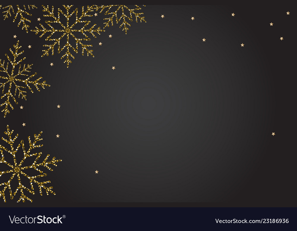 New year black banner background with gold Vector Image