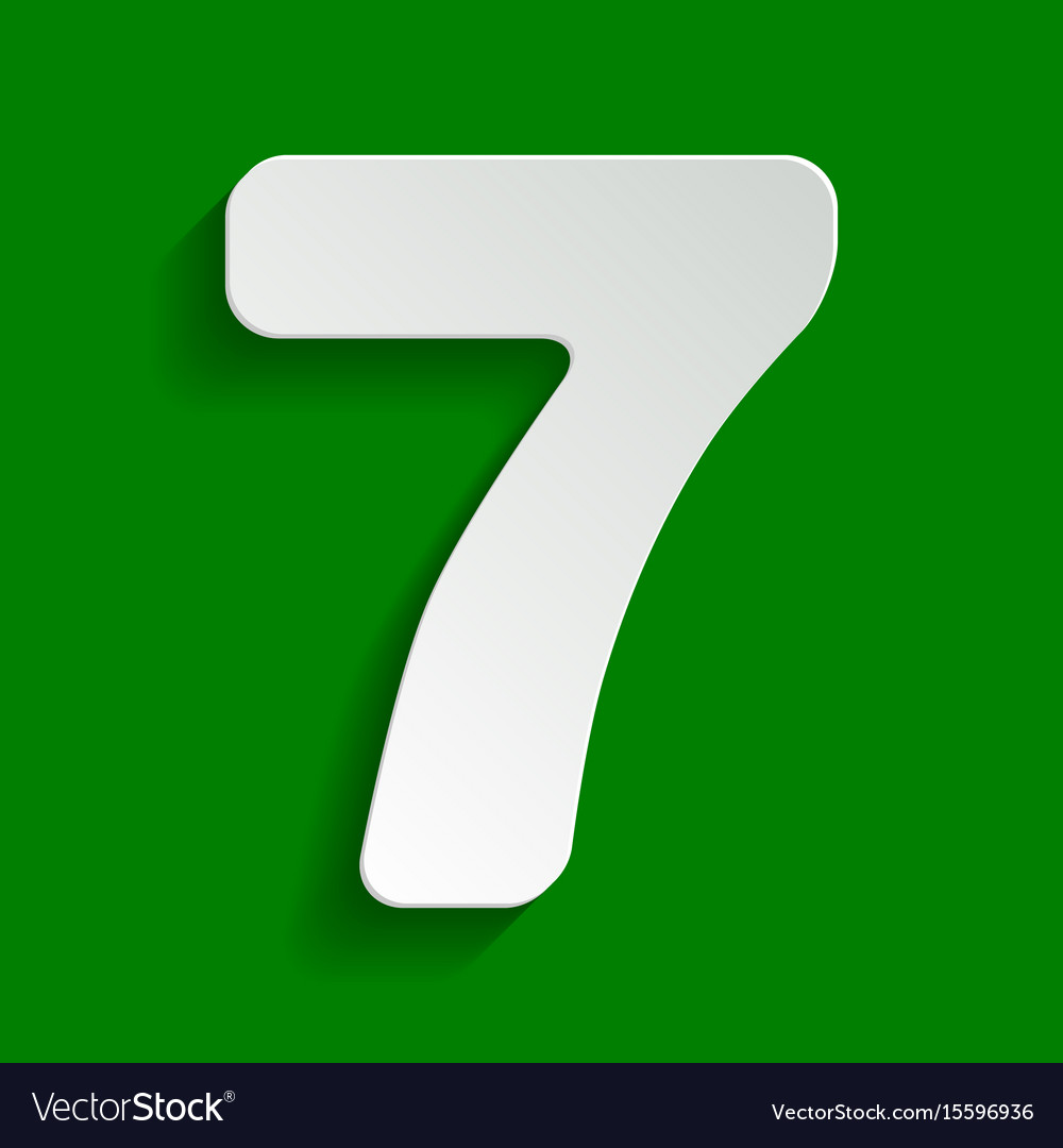 Number 7 sign design template element