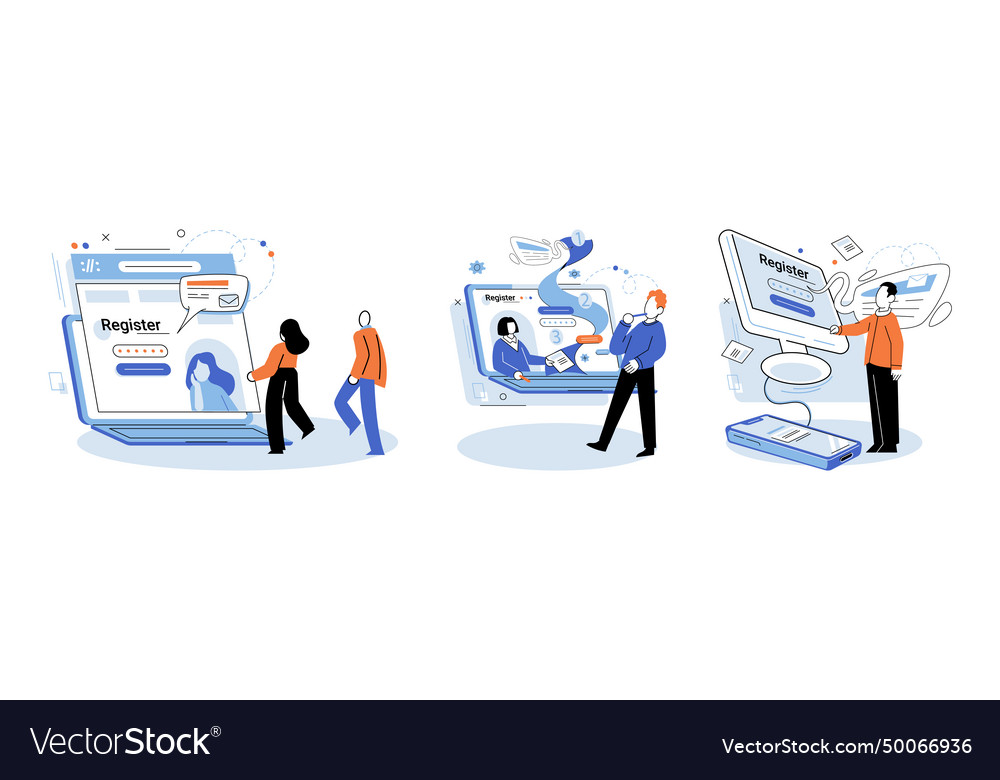 Registration online accessing certain features