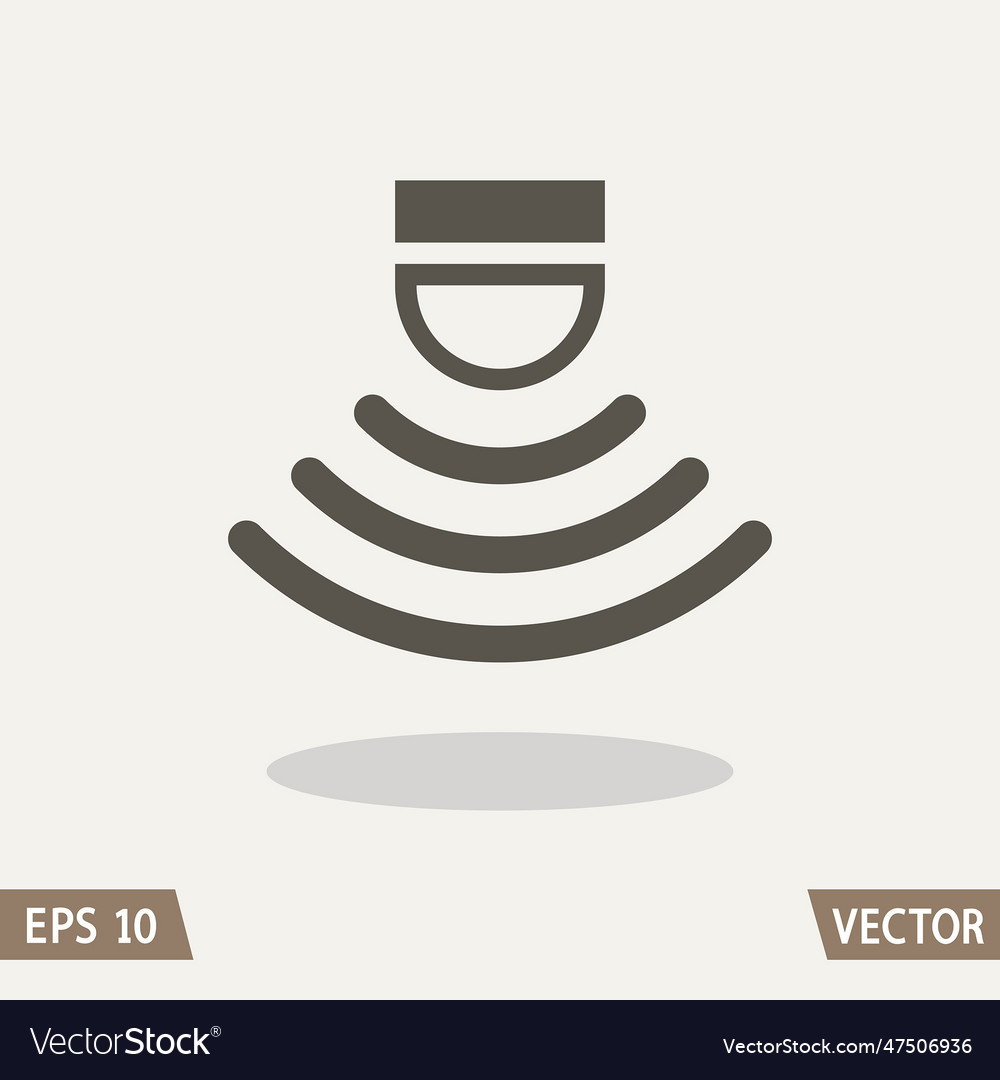 Sensor waves signal icon