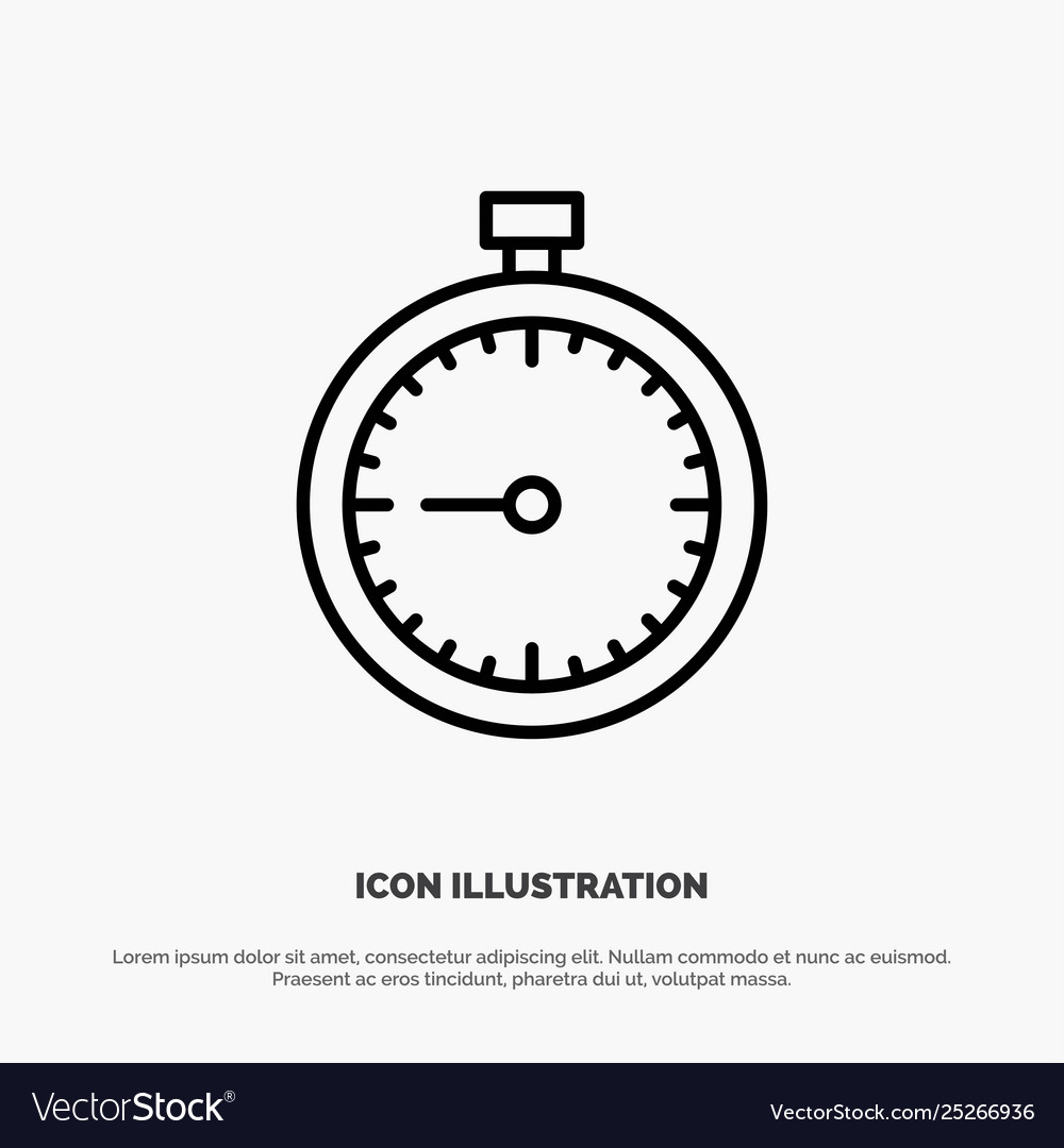 Stopwatch clock fast quick time timer watch line
