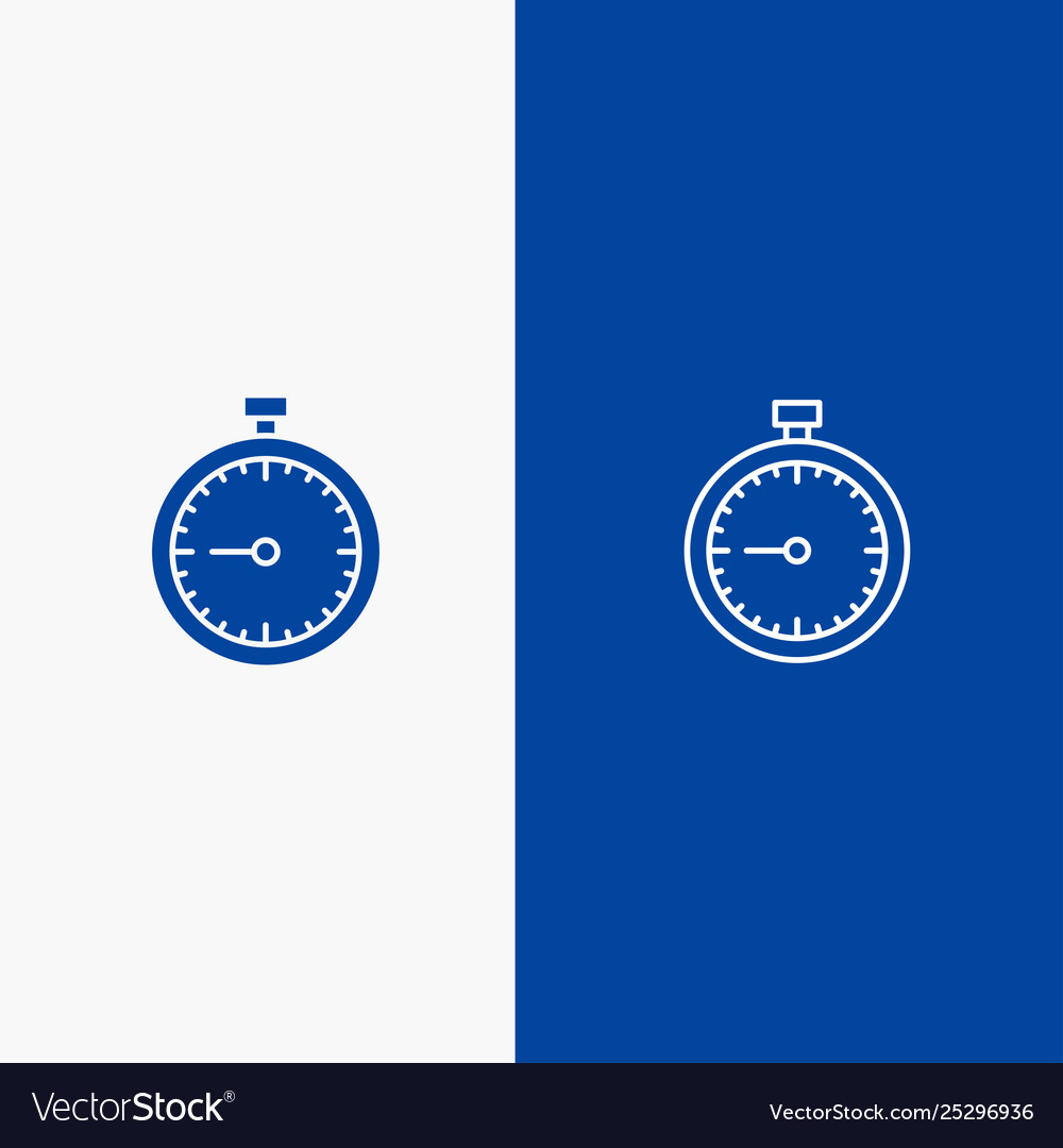 Stopwatch clock fast quick time timer watch line vector image Stopwatch clock fast quick time timer watch line