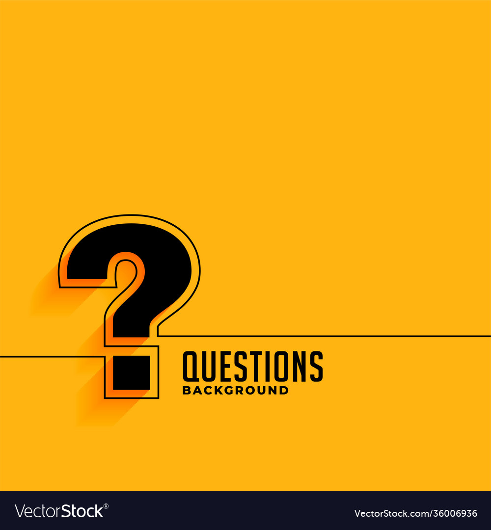 Yellow Question Mark Support Background