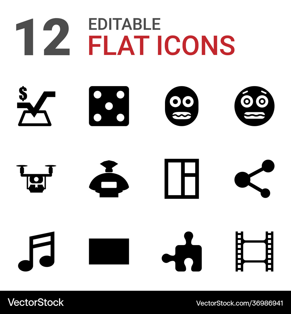 12 square icons Royalty Free Vector Image - VectorStock