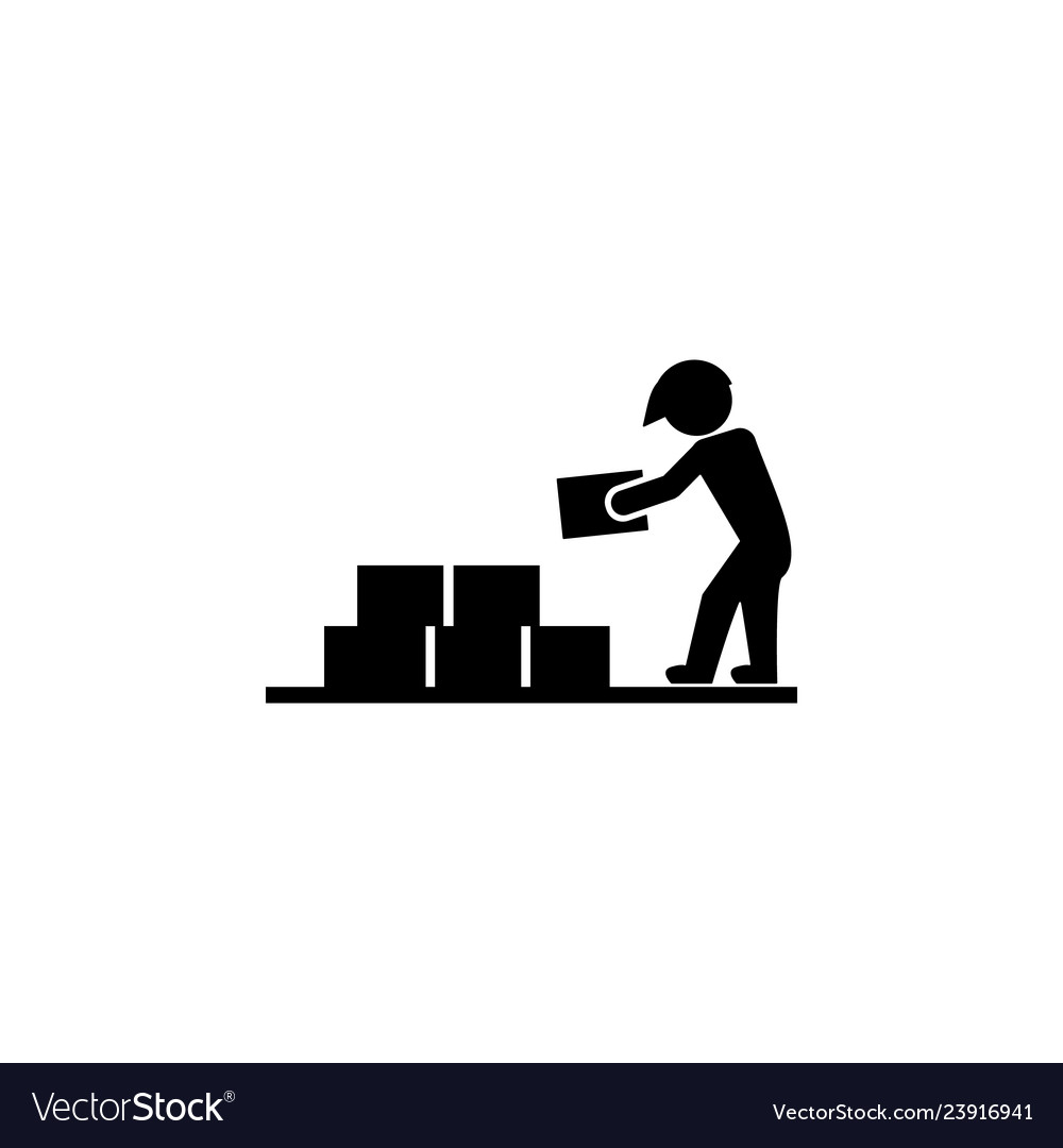 Builder with building materials icon elements Vector Image