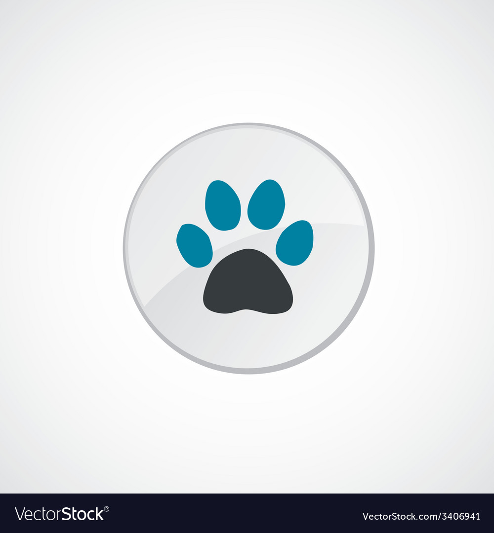 Cat footprint icon 2 colored