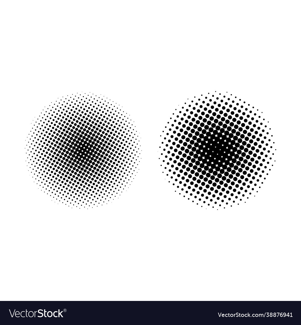 Circle Halftone Template Black Royalty Free Vector Image