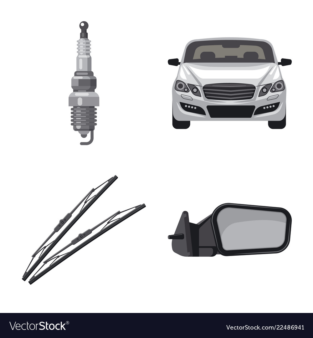 Design of auto and part sign set vector image Design of auto and part sign set