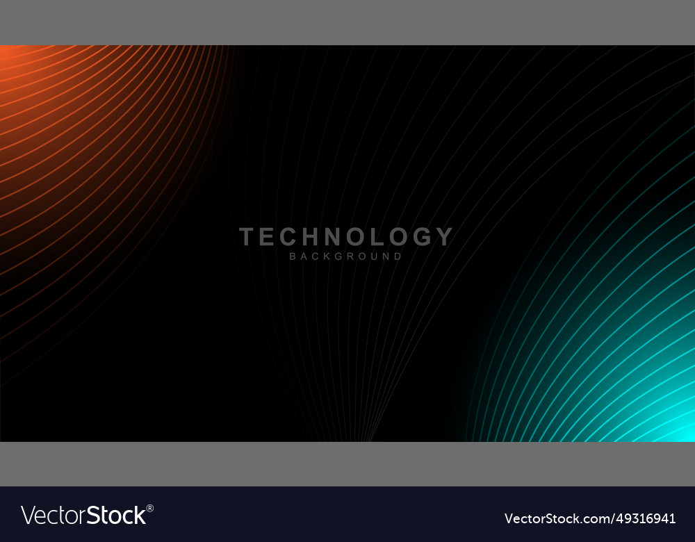 Digital technology wave lines background