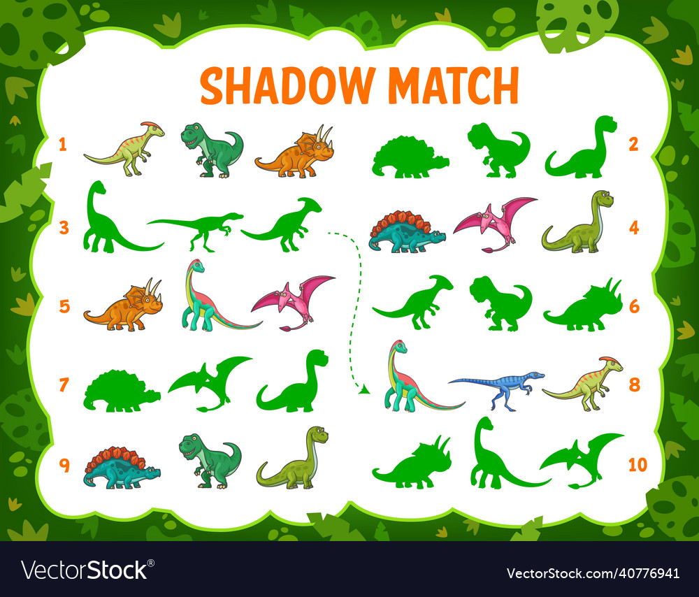 Dino Shadow Match Game