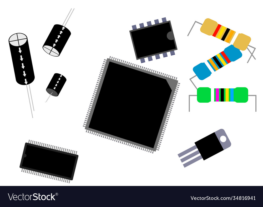 Electronic components template for text