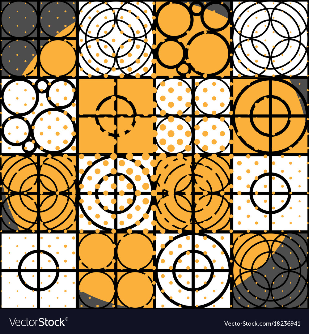 Geometric circle pattern with dotted effect