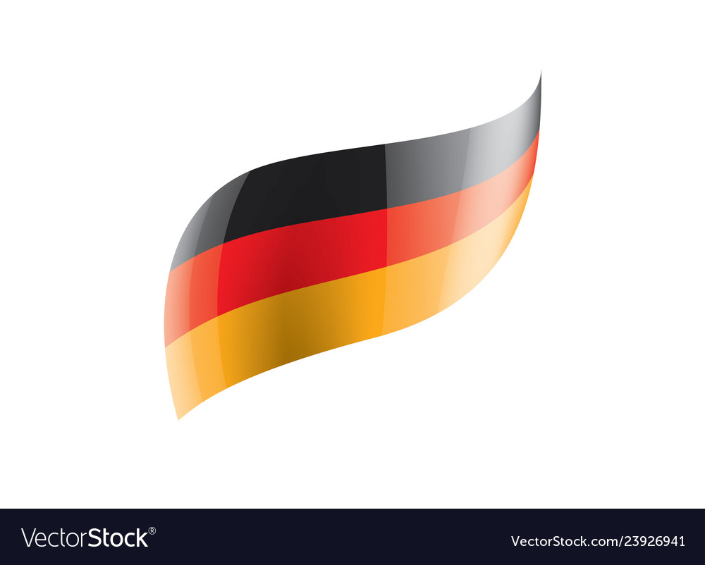 Germany flag on a white Royalty Free Vector Image