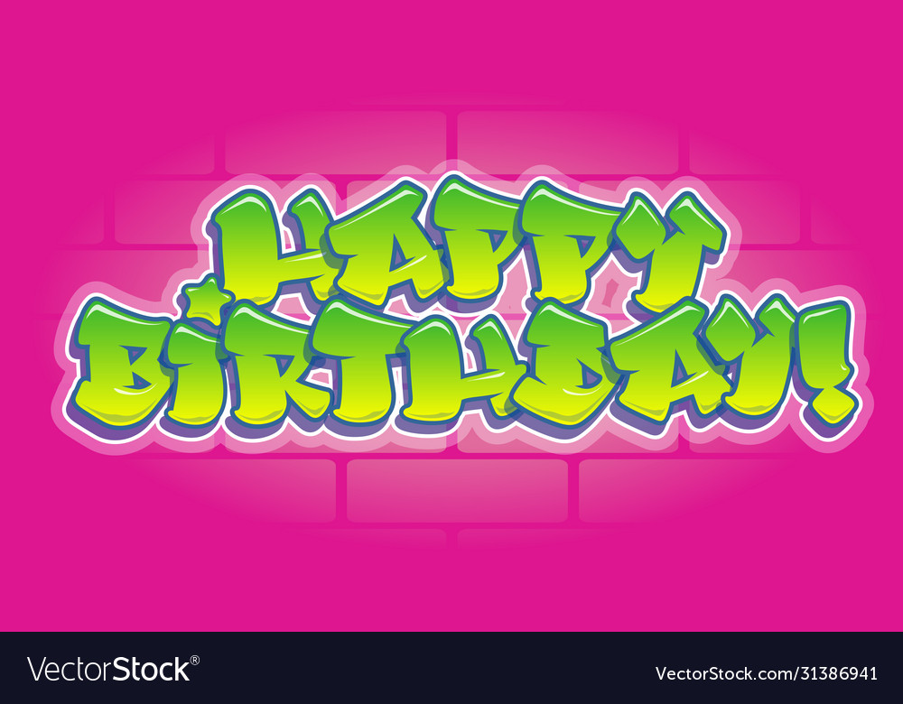 Graffiti Birthday Card