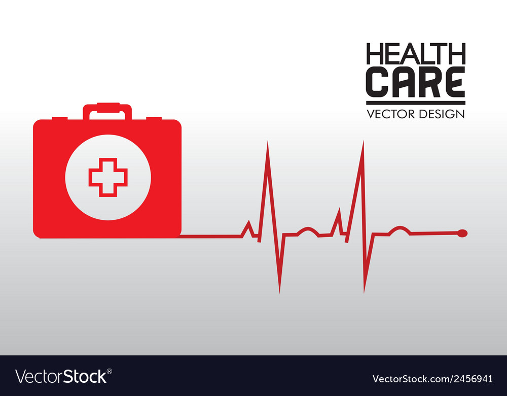 Health care design over gray background