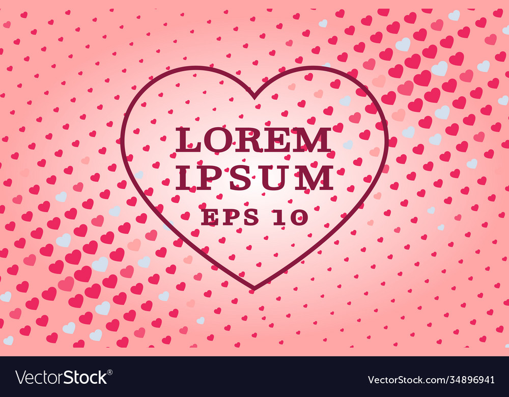 Heart background retro pattern with text
