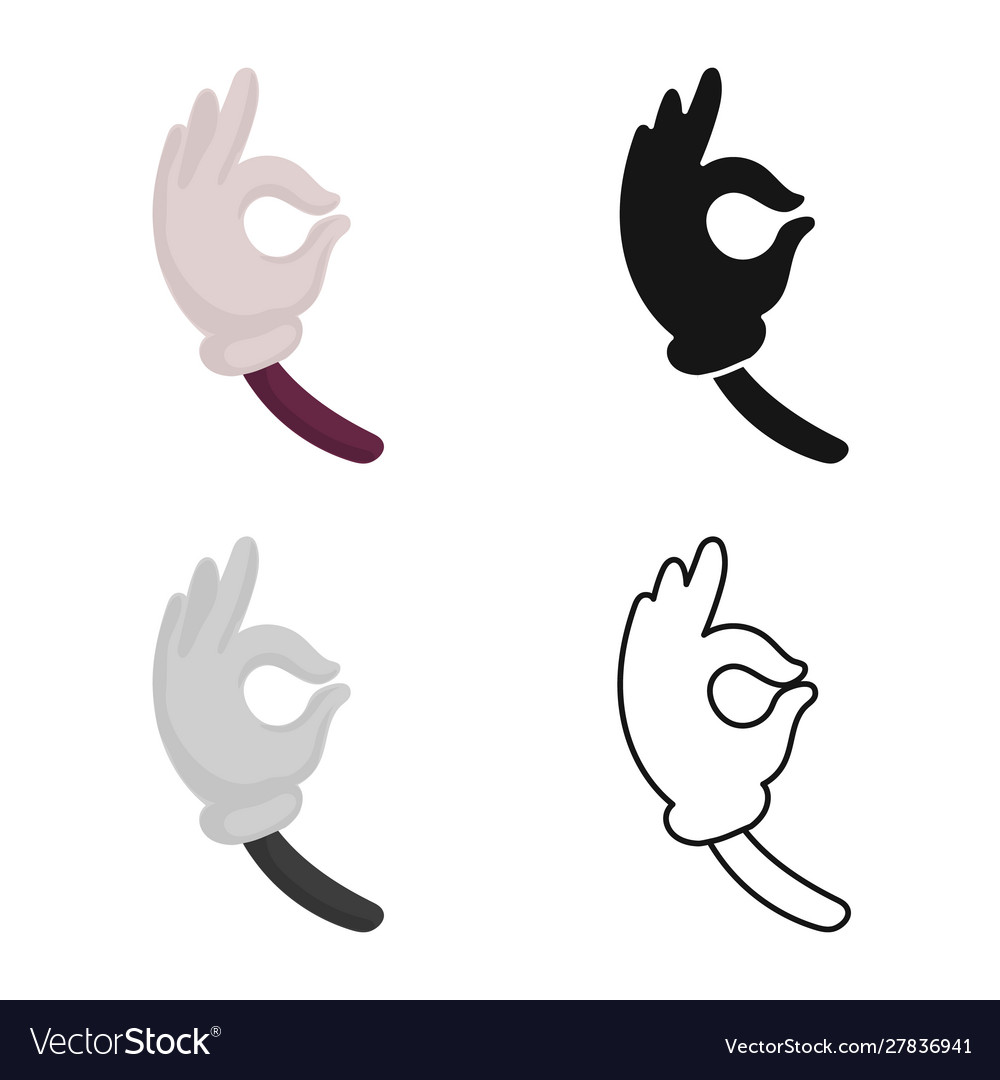 Isolated object hand and arm symbol web