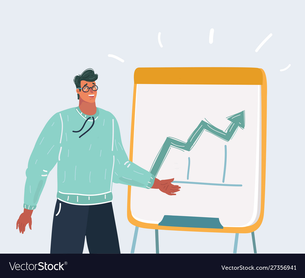 Man with a flip chart