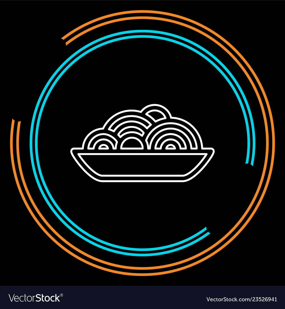 Pasta plate icon - spaghetti