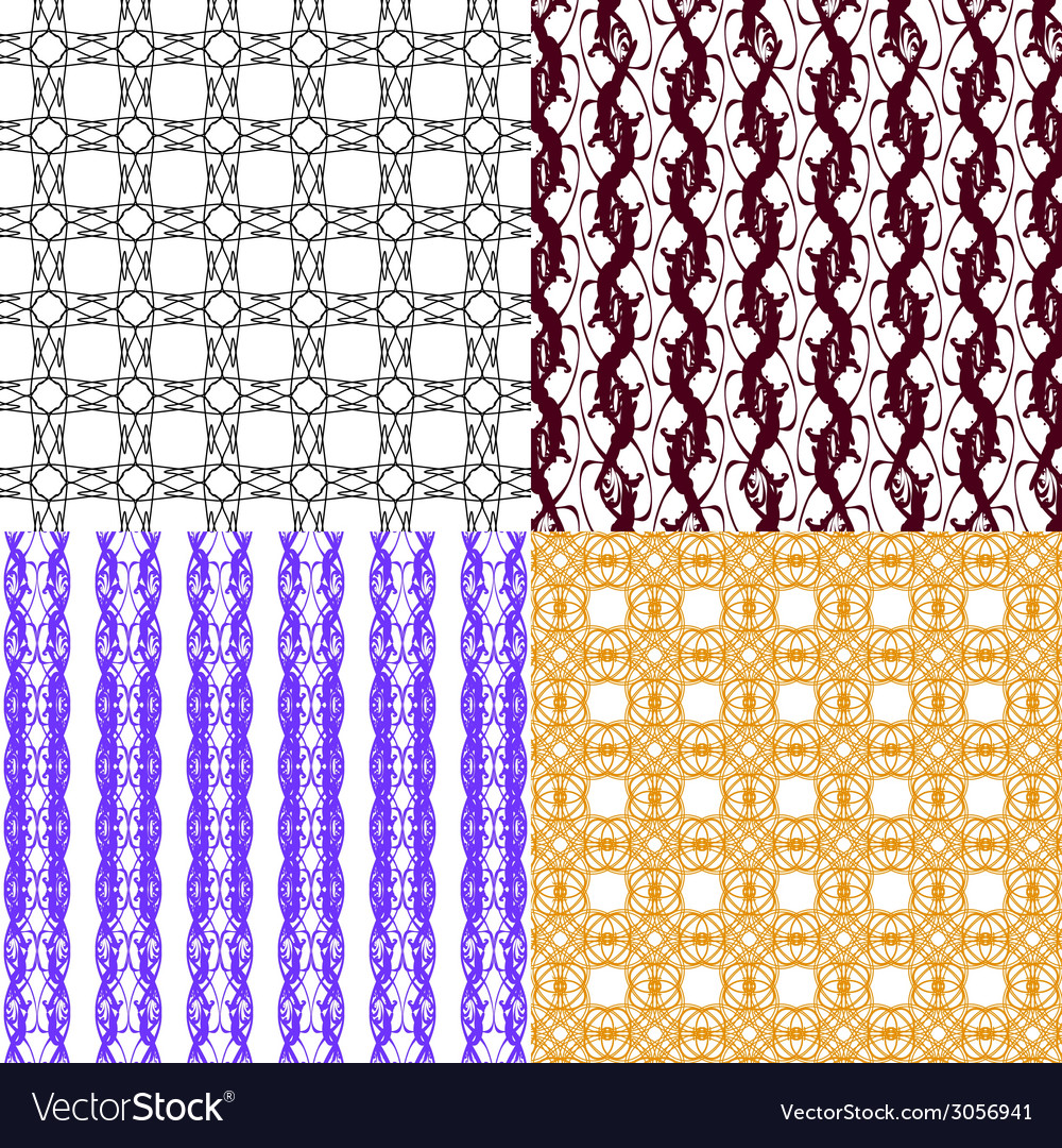 Set of pattern modern stylish texture repeating