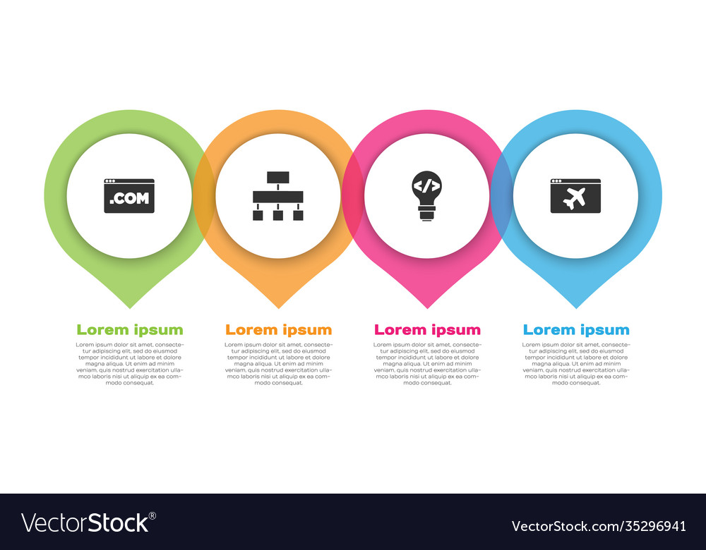 Set ui oder ux design site map front end vector image Set ui oder ux design site map front end