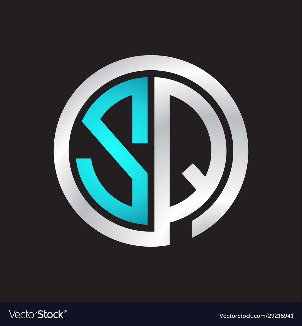 Sq initial logo linked circle monogram