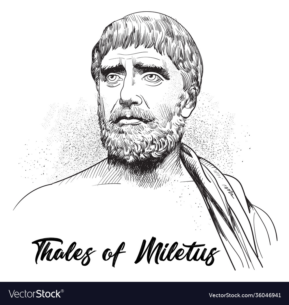 Thales of miletus Royalty Free Vector Image - VectorStock