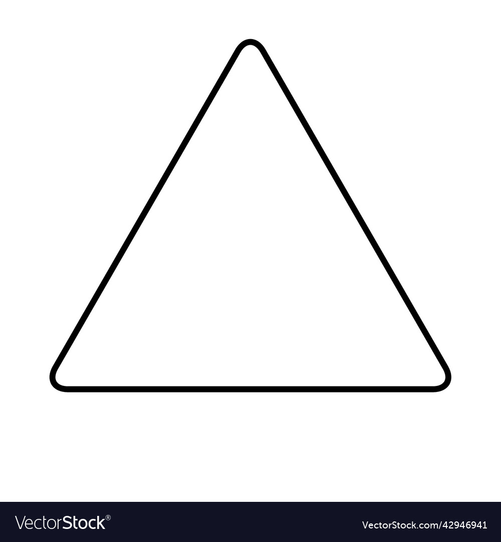 Triangle Shape Rounded Corner Stroke High Quality Vector 42946941 