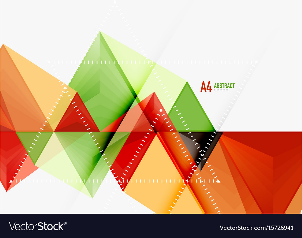 Triangular low poly a4 size geometric