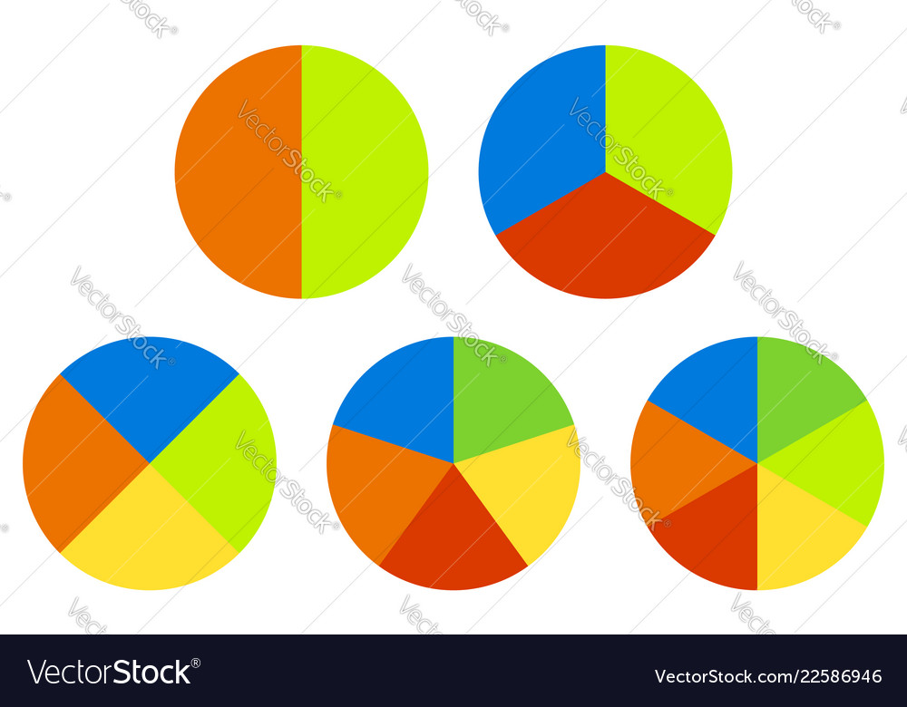Colorful Segmented Pie Charts