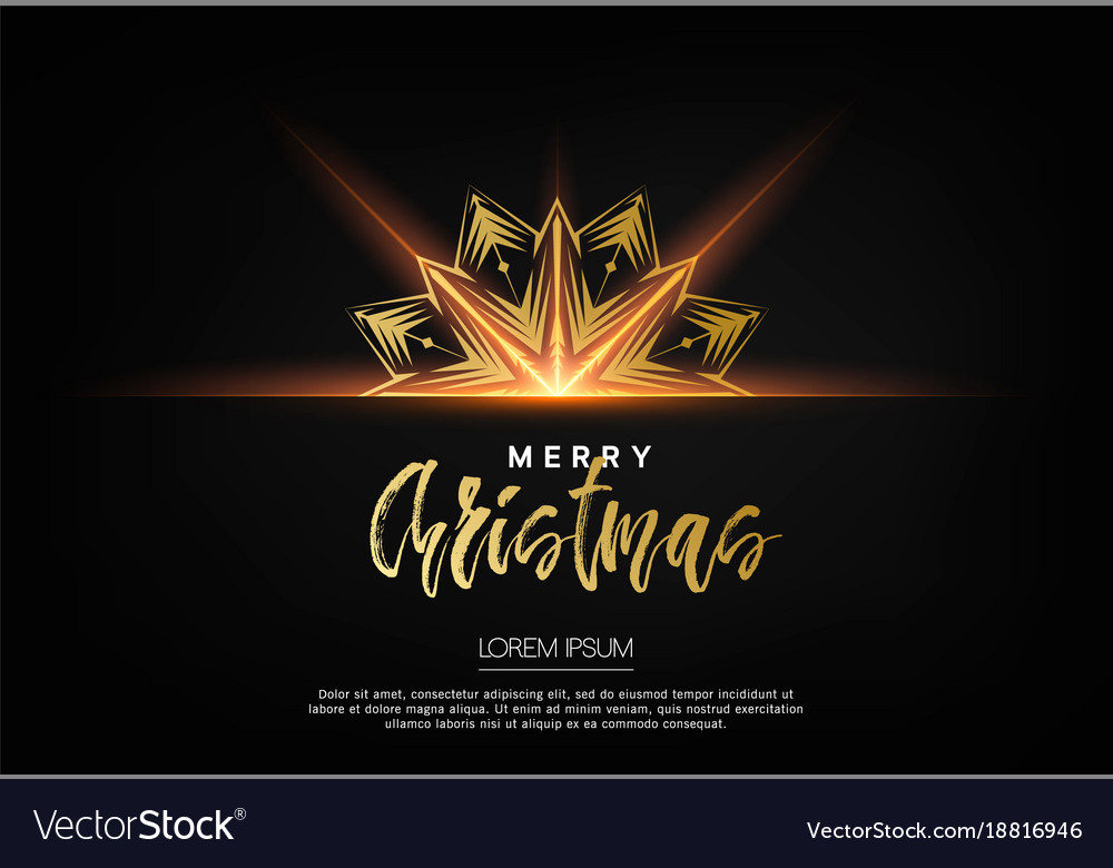 Elegant christmas background with bhining gold