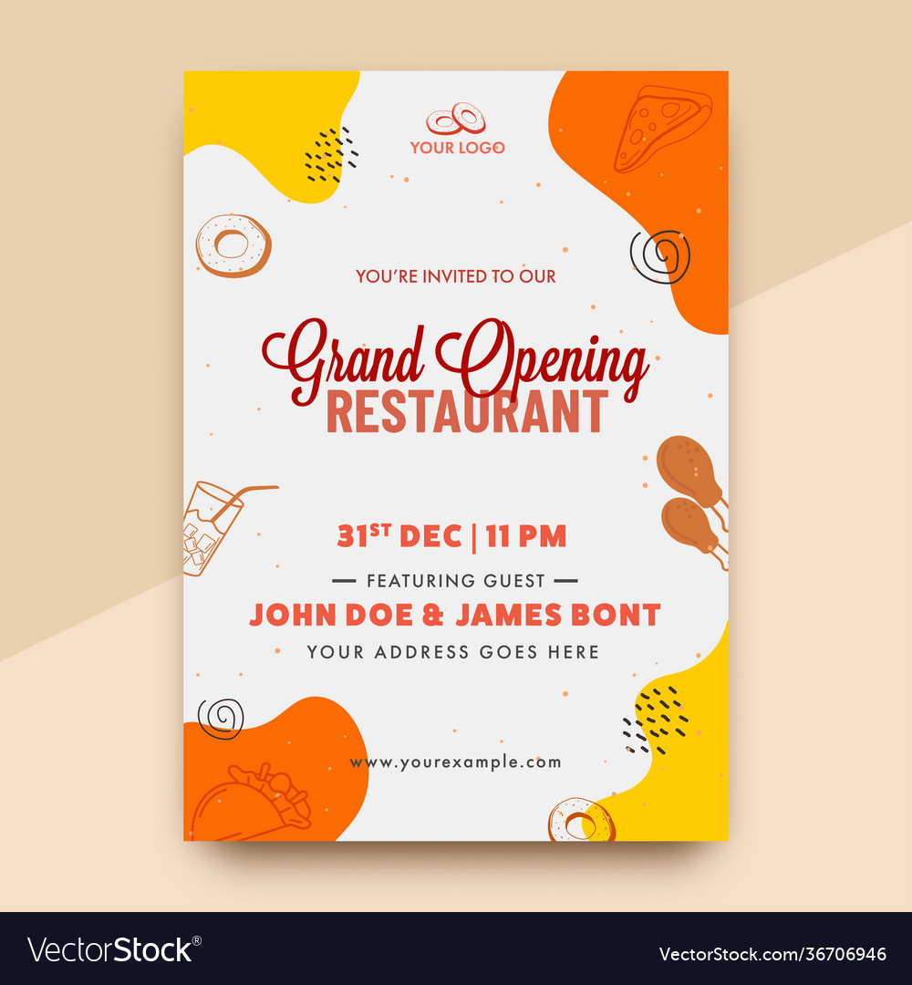 Free Vector  Beautiful grand opening ceremony invitation template