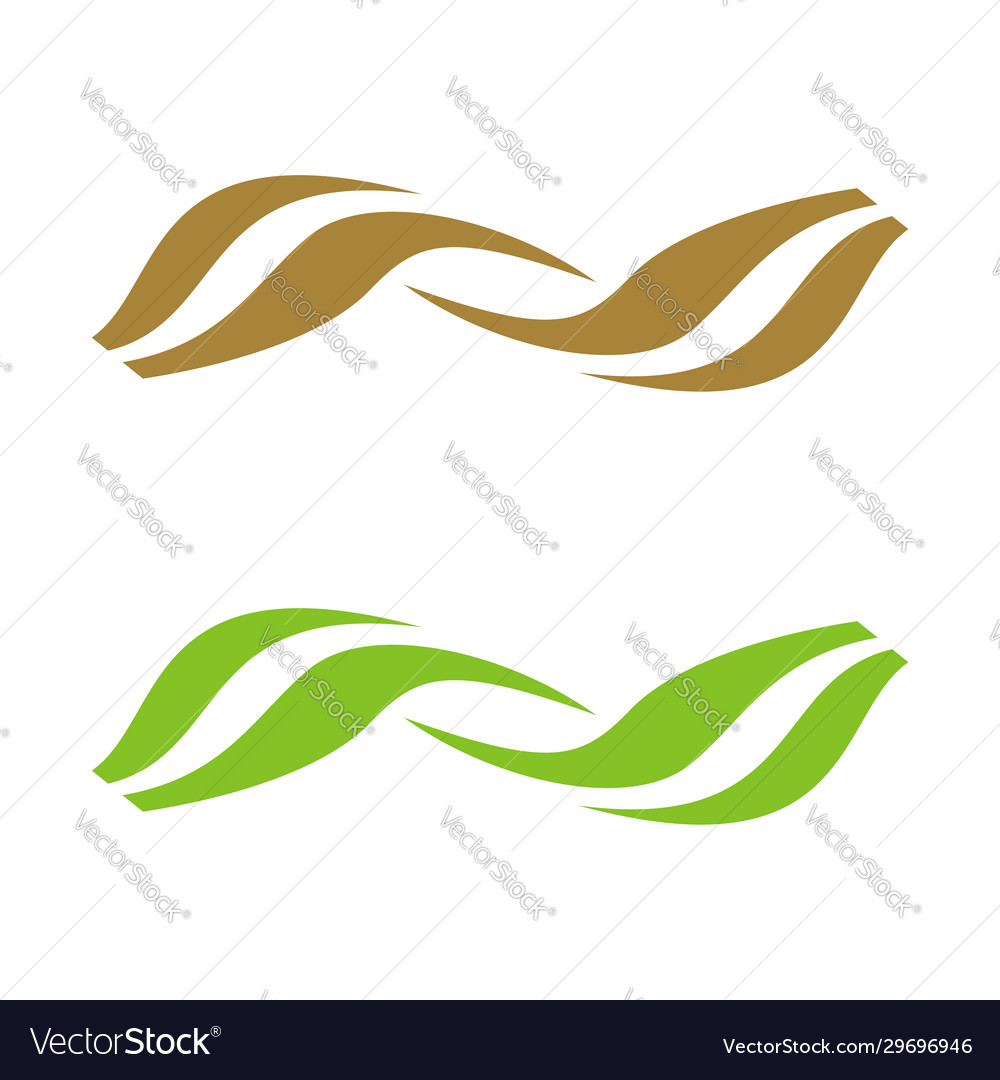 Grüne Welle Ornament Logo Vorlage Design eps 10