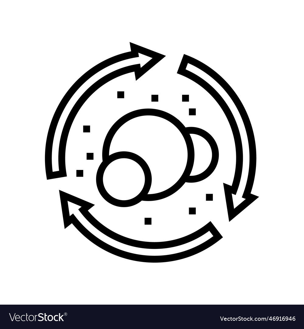 Metabolism biochemistry line icon