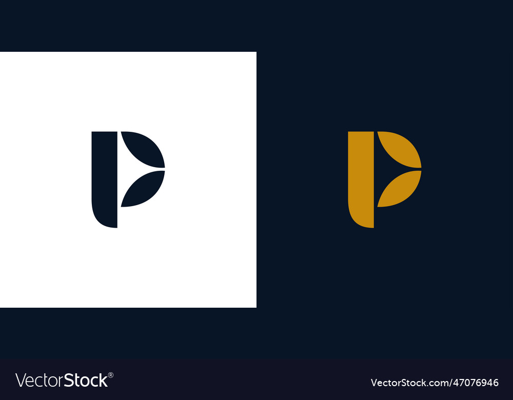Modern and unique letter p initials logo design