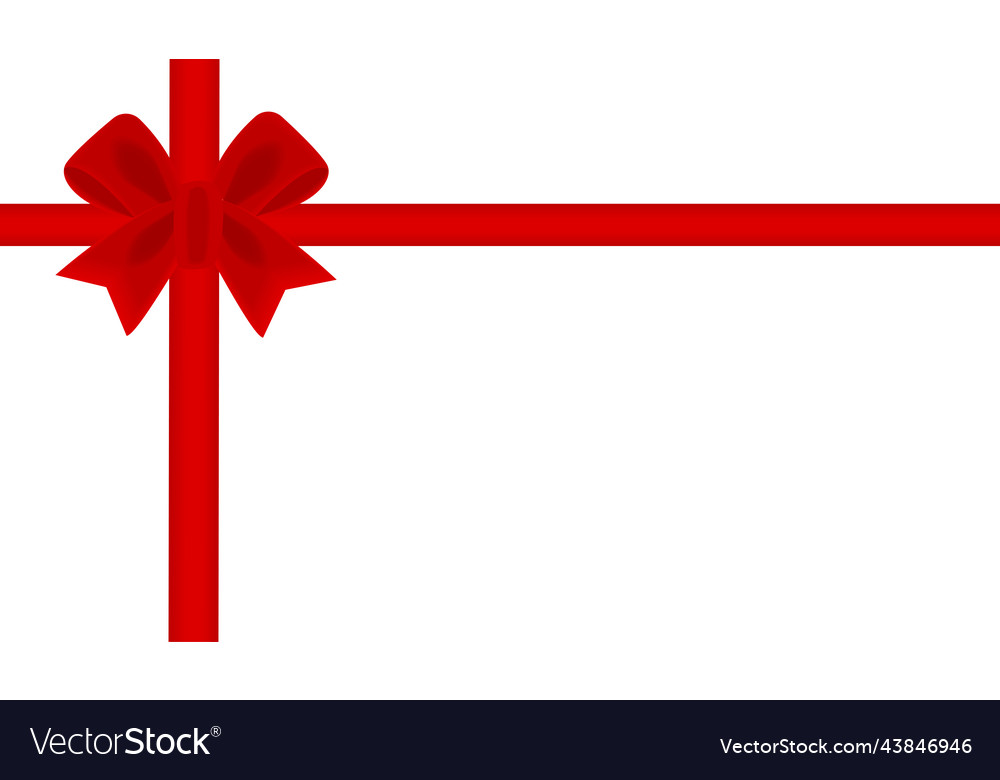 Red bow gift for cards presentations