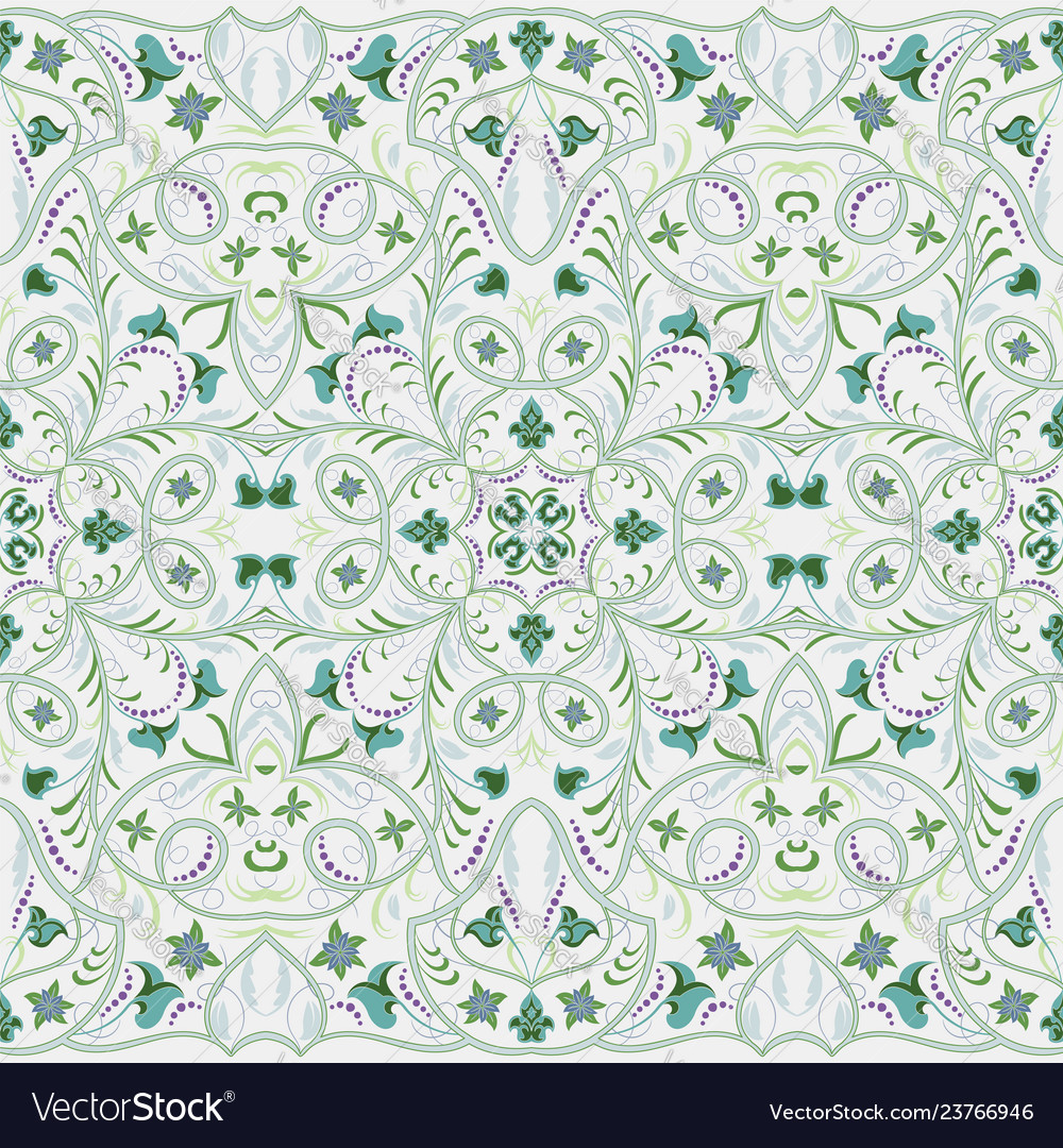 Seamless ethnic patterns for border vector image Seamless ethnic patterns for border
