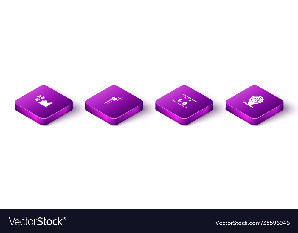 Set isometric flower statistics router and wi-fi