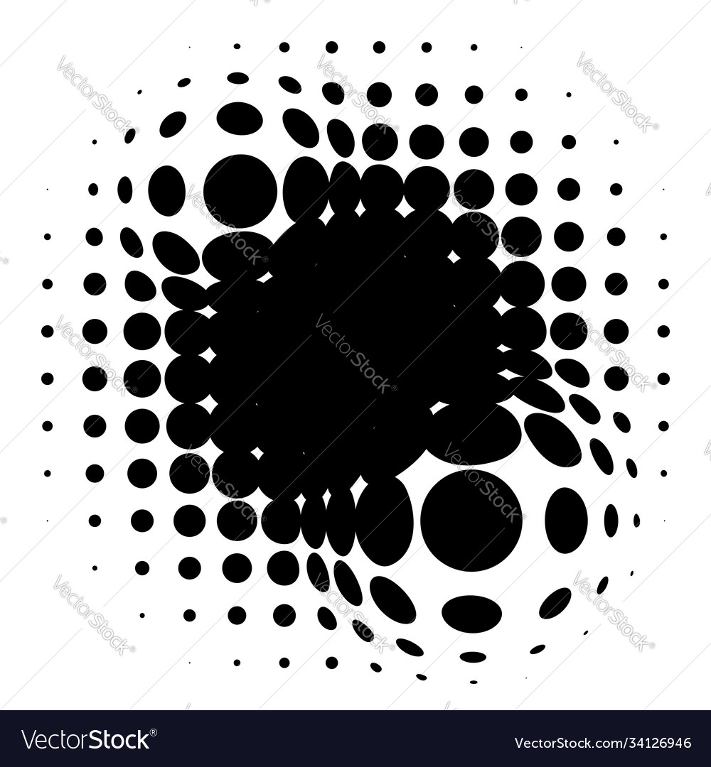 Spherical distortion halftone dots element orb Vector Image Spherical distortion halftone dots element orb