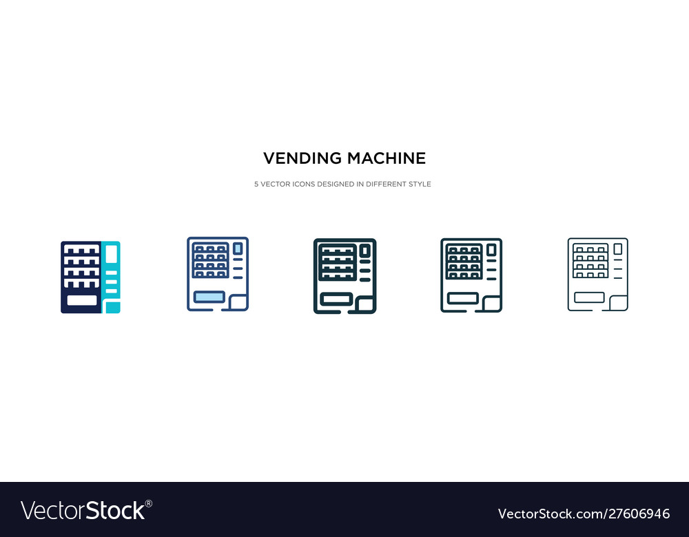 Vending Machine Icon Set - Multiple Styles