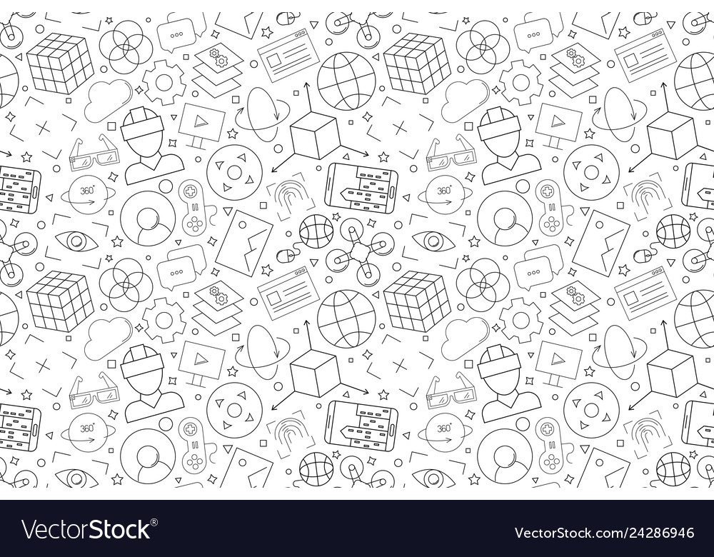 Virtual reality pattern vector image Virtual reality pattern