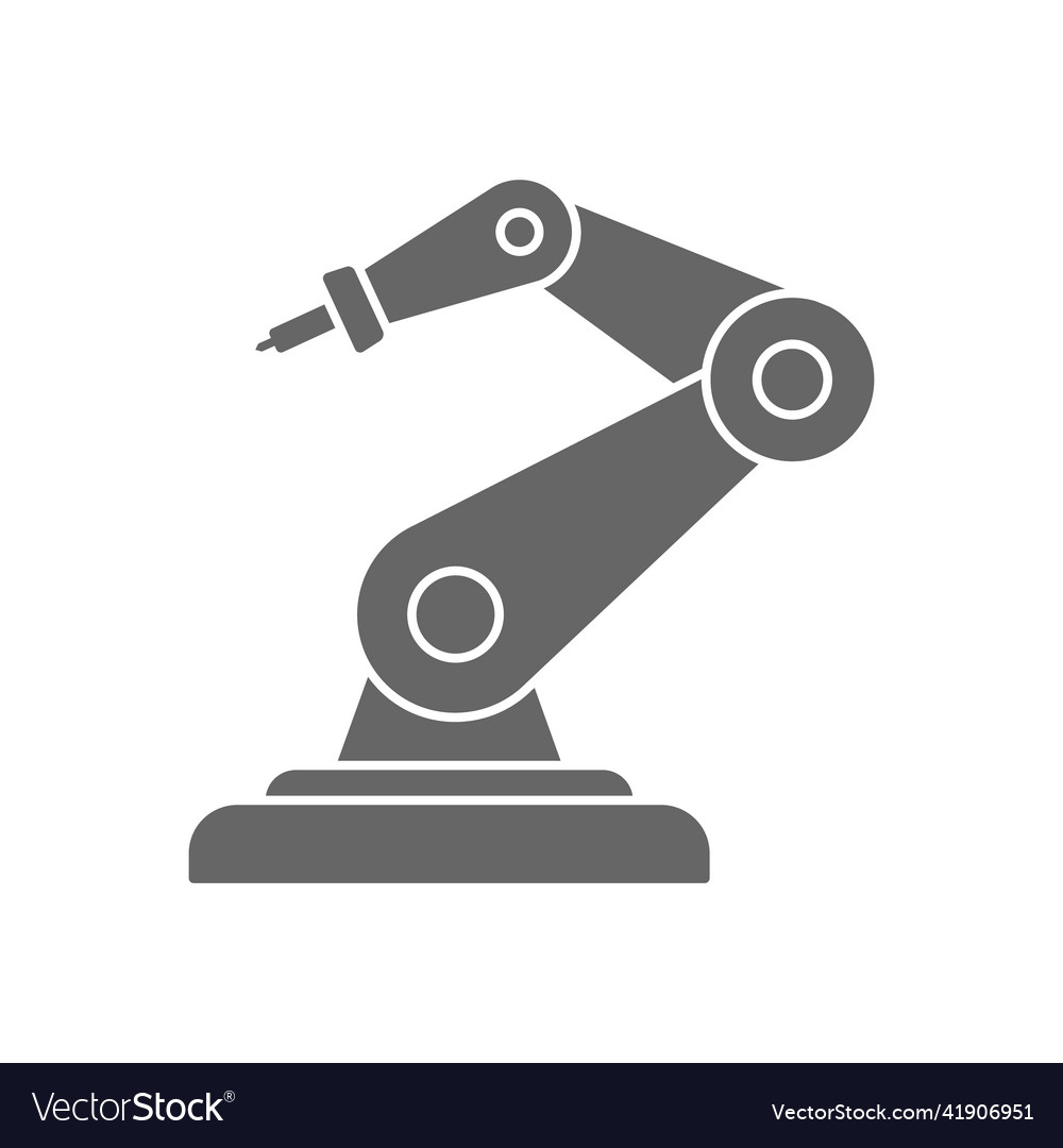 A robotic machine icon for mobile applications vector image A robotic machine icon for mobile applications