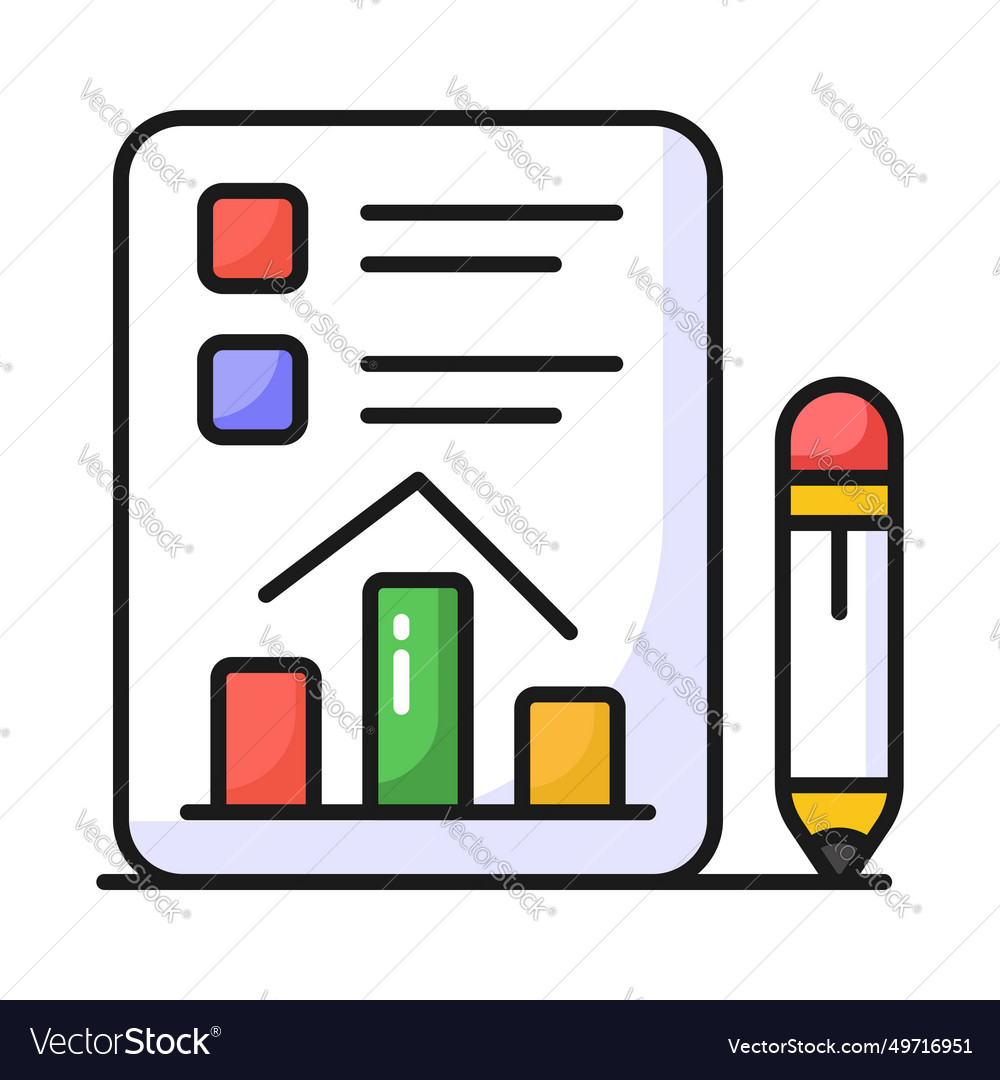 Bar-Diagramm auf Dokument das Design von Daten zeigt